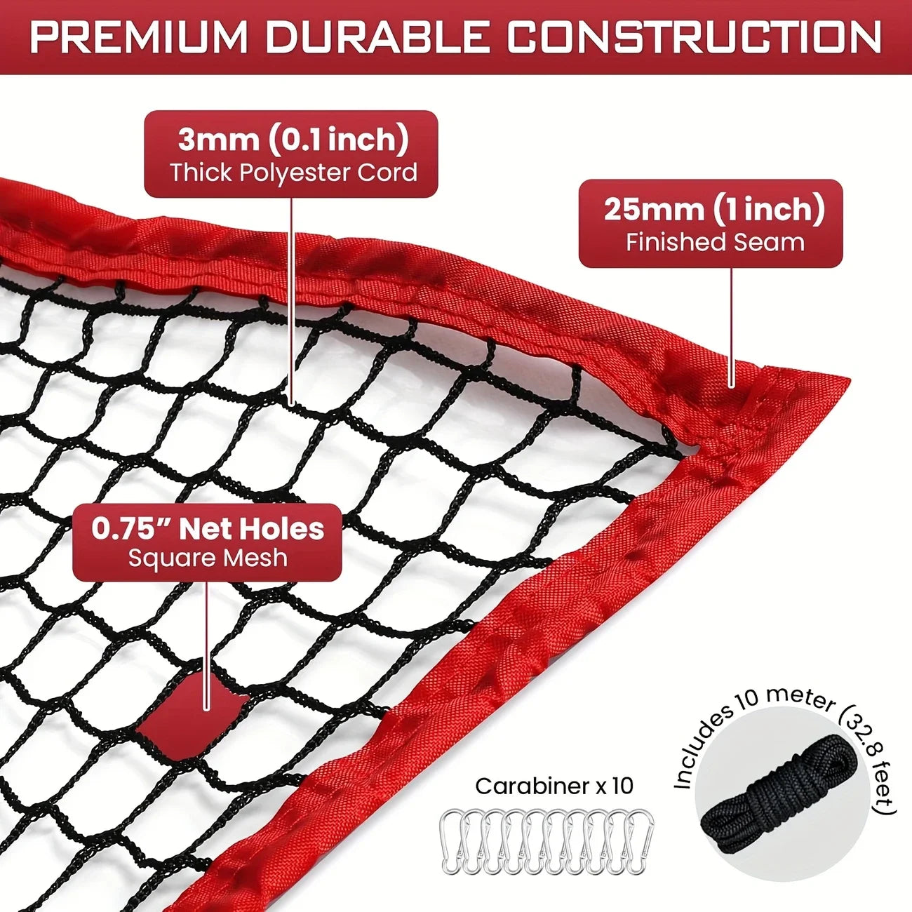 Heavy-Duty Golf Practice Net | 10' × 10' Driving & Backyard Net