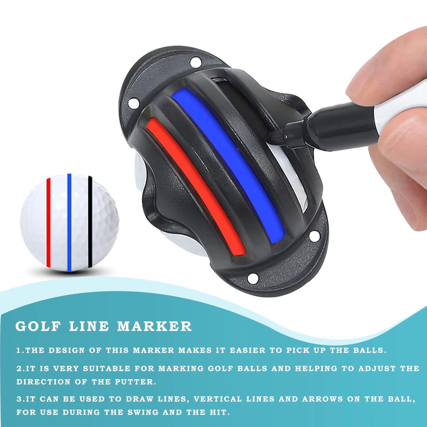 Golf Ball Alignment Marker Kit | Improve Putting Accuracy