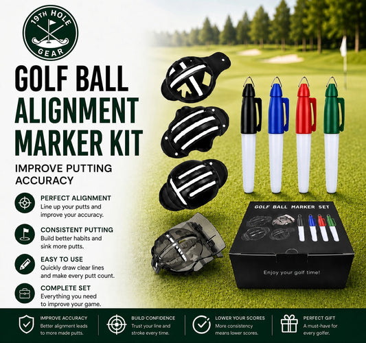 Golf Ball Alignment Marker Kit | Improve Putting Accuracy