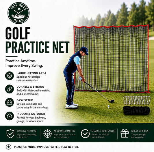 Heavy-Duty Golf Practice Net | 10' × 10' Driving & Backyard Net
