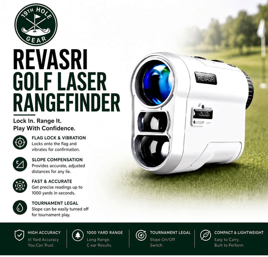 REVASRI Golf Laser Rangefinder | Flag Lock & Slope Compensation