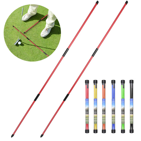 Golf Alignment Stick Set | Improve Swing Path, Aim & Ball Position