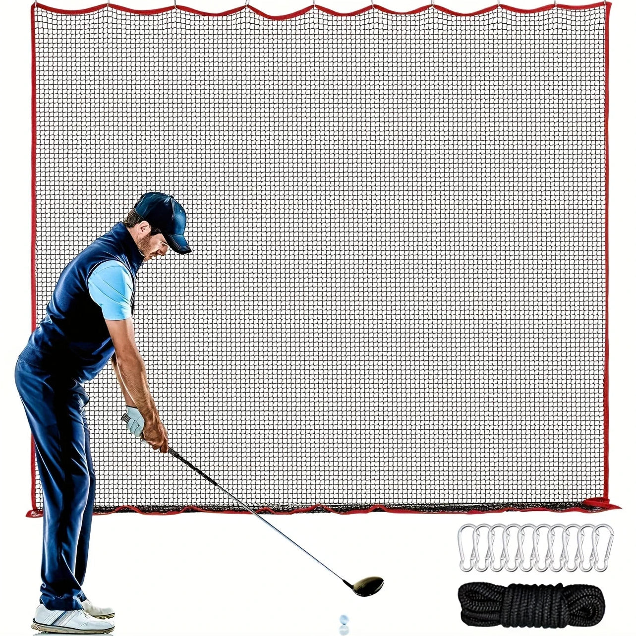 Heavy-Duty Golf Practice Net | 10' × 10' Driving & Backyard Net
