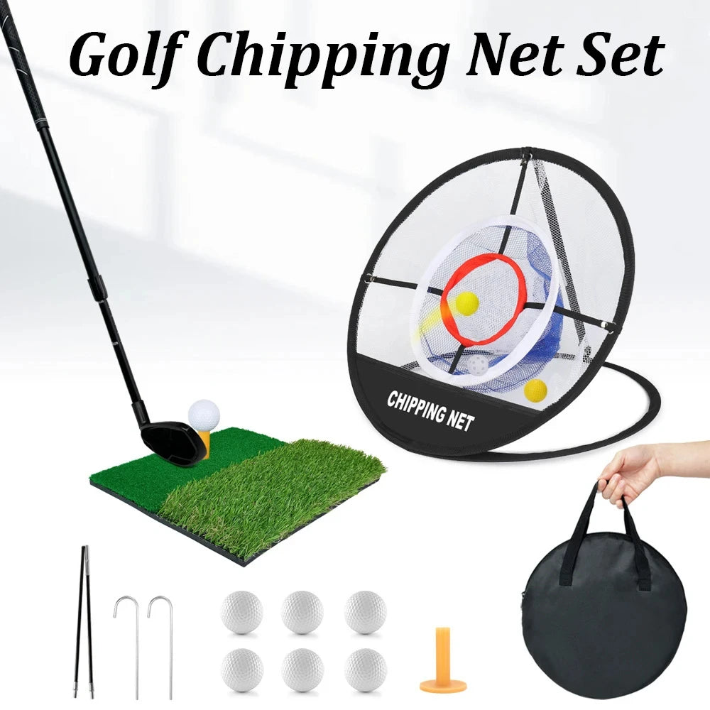 Golf Chipping Practice Net Set | Complete Backyard Training Kit