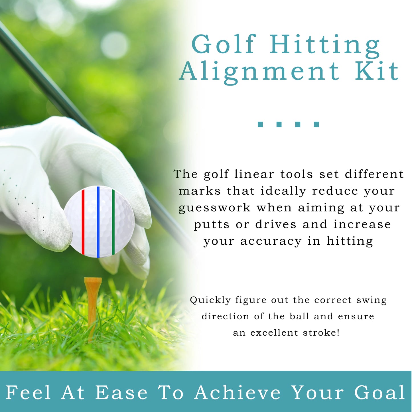 Golf Ball Alignment Marker Kit | Improve Putting Accuracy