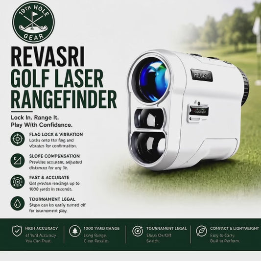 REVASRI Golf Laser Rangefinder | Flag Lock & Slope Compensation